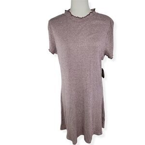 Bebop rib Knit A-Line Burgundy Dress Junior Small NWT